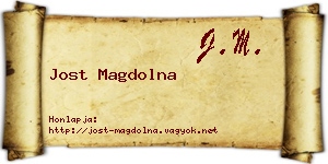 Jost Magdolna névjegykártya