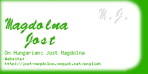 magdolna jost business card